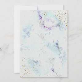 Blommig bröllopsinbjudan på akvarellpapper Tex Inbjudningar