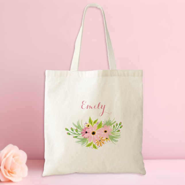 Blommig Brudtjänst Väskor för Bröllopspresenter (Cherish the Moments, Forever Blooming! 🌸💐)