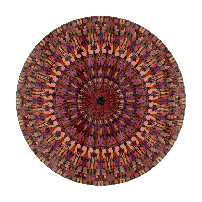 Blommig Brun Mandala-design (Framsidan)