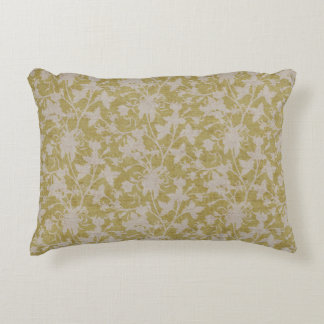 Blommig Chintz Silhuett-Kartreuse Prydnadskudde