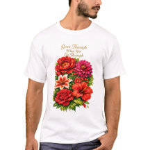 Blommig Citat Unisex T‑Shirt