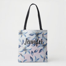 Blommig cool färg toteväska för dagligt bruk