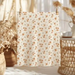 Blommig Cottagecore Boho Vildblomma Beige Kökshandduk