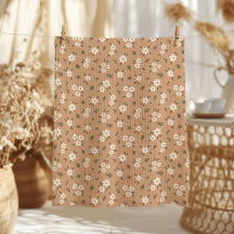 Blommig Cottagecore Boho Vildblomma Tan Brun