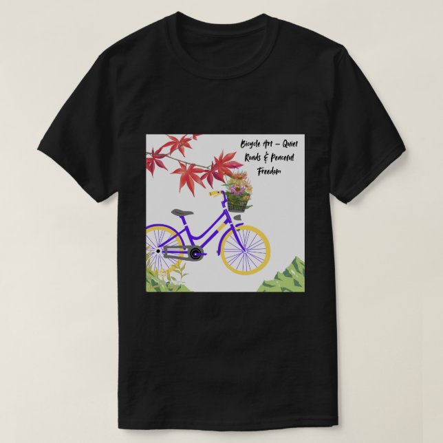 Blommig Cykel Motiverande Design T Shirt (Design framsida)