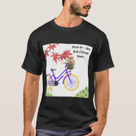 Blommig Cykel Motiverande Design T Shirt