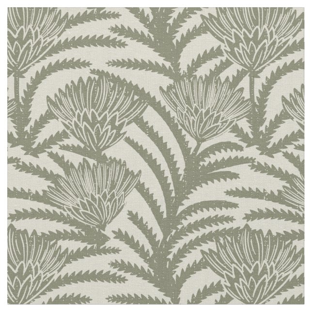 blommig damast elegant vintage klassisk chic grön tyg (Närbild)