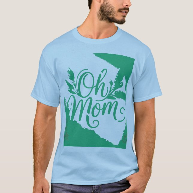 Blommig dekorativ typsnittskonst t shirt (Framsida)