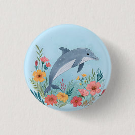 Blommig delfin knapp