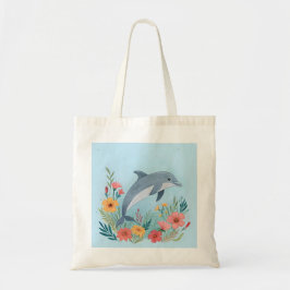 Blommig delfin tygkasse