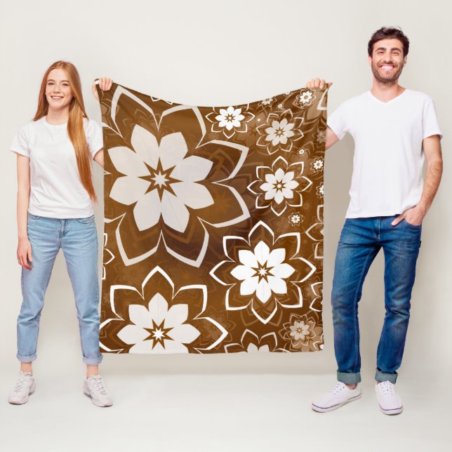 Blommig design 13 fleecefilt (På plats)