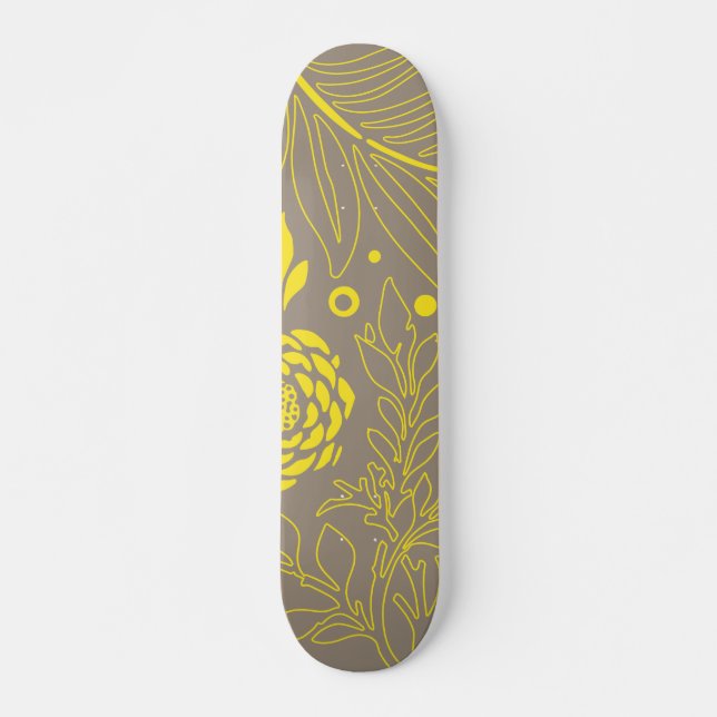 Blommig design 18 mini skateboard bräda 18,5 cm (Framsida)