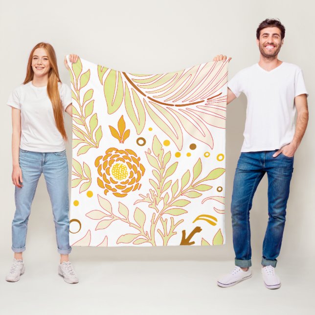 Blommig design 19 fleecefilt (På plats)