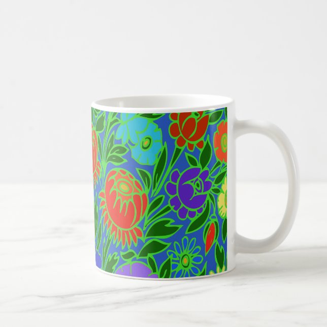 Blommig design #2 kaffemugg (Höger)