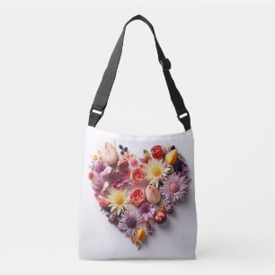 Blommig design axelväska