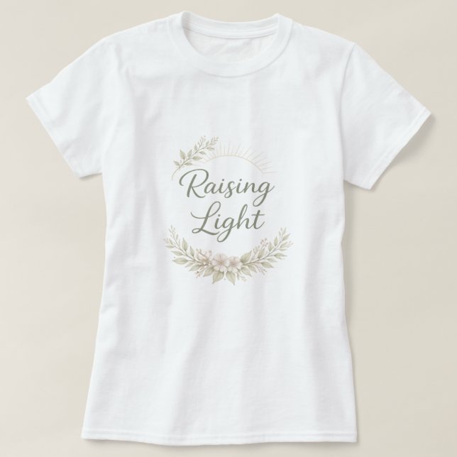 Blommig design citat AI-konst  T Shirt (Design framsida)