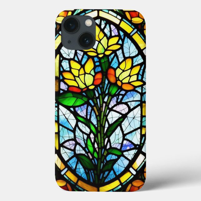 Blommig design i ljusa färger (Baksida)
