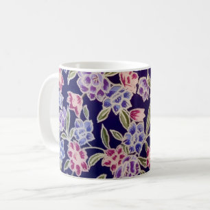 Blommig design-mugg kaffemugg