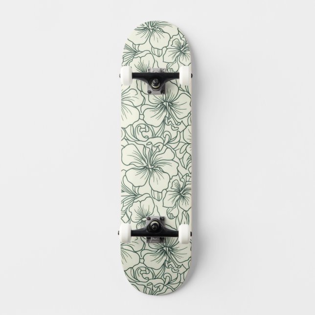 Blommig design Skateboard (Framsida)