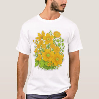 Blommig design tryckkonst  t shirt