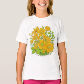 Blommig design tryckkonst  t shirt