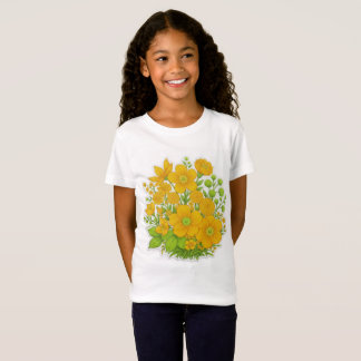 Blommig design tryckkonst  t shirt