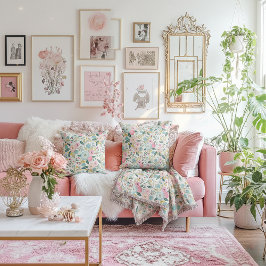 Blommig Designer Kastmadrass - Hem Inredningsprese Filt