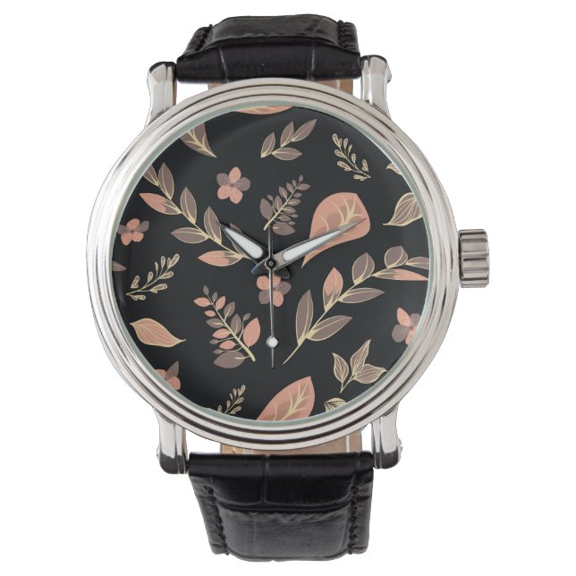 Blommig designserie armbandsur (Framsida)