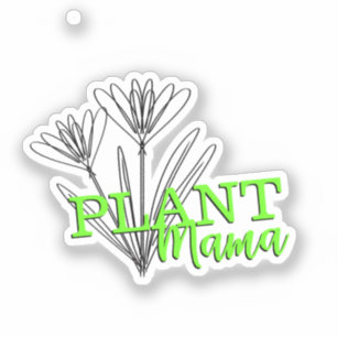Blommig Doodle Handritad Växt Mamma Neon Klistermärken