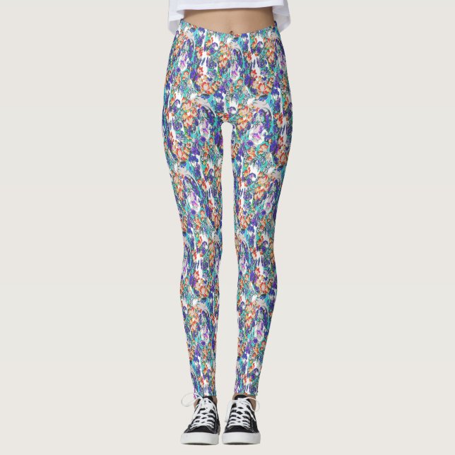 blommig drake leggings (Framsida)