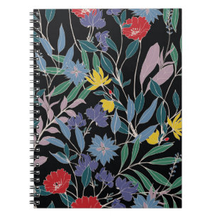 Blommig elegans: Abstrakt vintagebakgrund Anteckningsbok