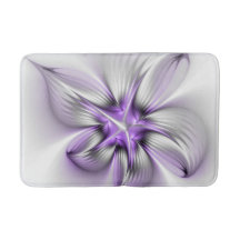 Blommig Elegans Modern Abstrakt Violett Fraktal Ko