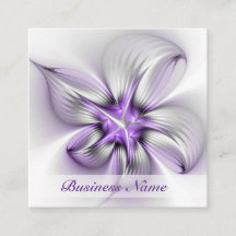 Blommig Elegans Modern Abstrakt Violett Fraktal Ko