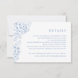 Blommig Elegant Hydrangea Bröllopsinbjudan Detalje Inbjudningar
