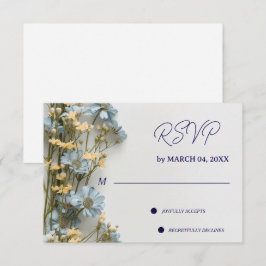 Blommig Elegant Klassisk Bröllops RSVP OSA Kort