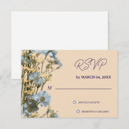 Blommig Elegant Klassisk Bröllops RSVP OSA Kort