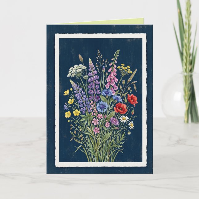 Blommig Elegant Konstkort Kort (Framsida)