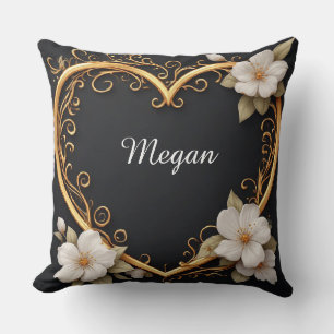 💐 Blommig Elegant Romantisk Lyxig Present med Gul Kudde