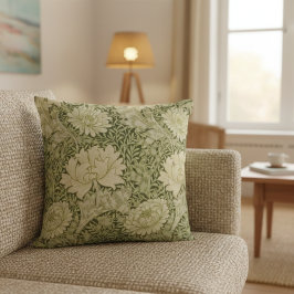 Blommig Elegant William Morris Konst Kudd Kudde