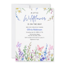Blommig En liten vildblomma Baby Shower