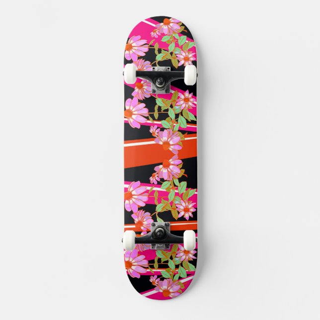 Blommig Energisk Skateboard (Framsida)