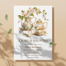 Blommig Ett barn bryggs Baby Shower 