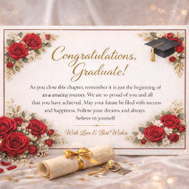 Blommig examensgratulationskort julkort