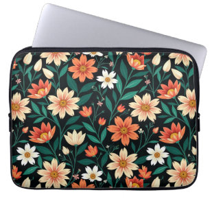 Blommig Exotiska Blommor Mönster-24190 Laptop Fodral