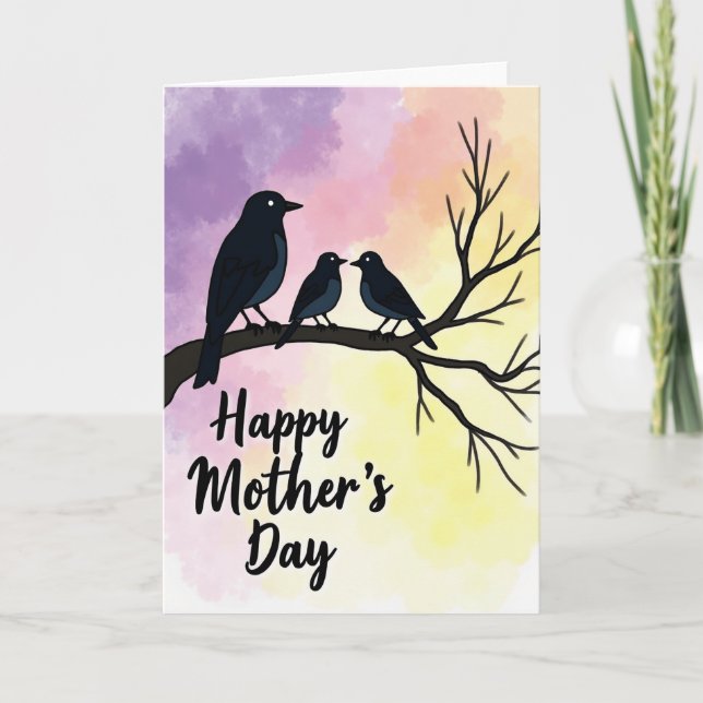 Blommig fadersdag Aviary kort (Framsida)
