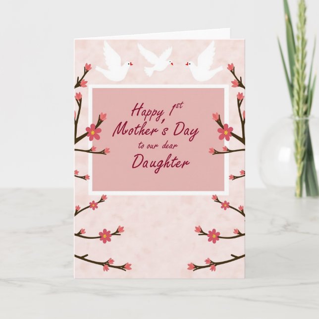 Blommig familjekort kort (Framsida)