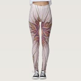Blommig fantasi, Abstrakt modern pastellblomma Leggings