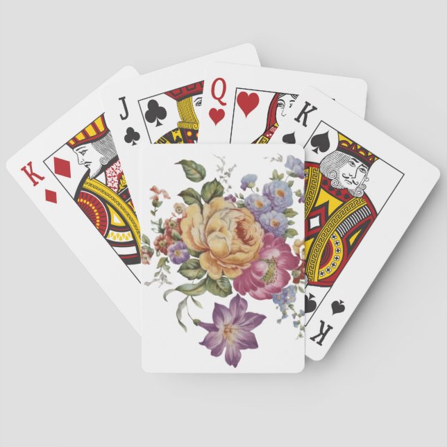Blommig fantasi  casinokort (Baksidan)