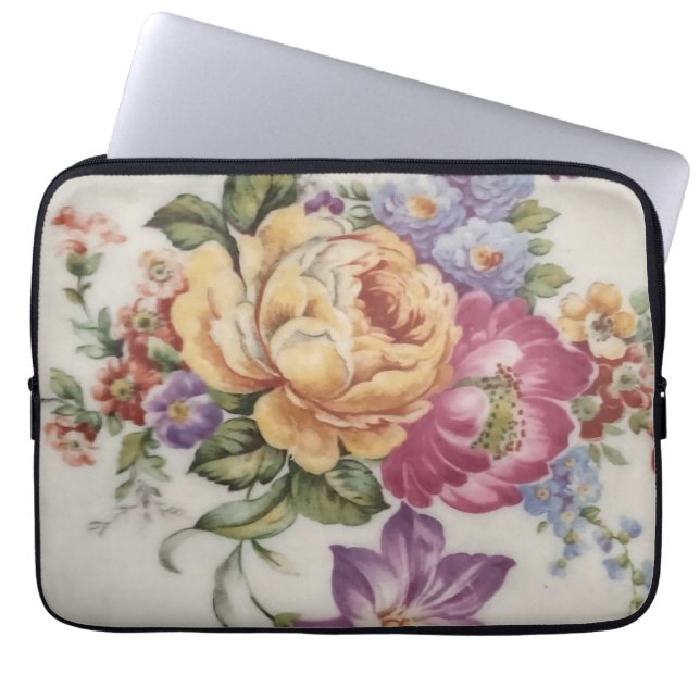 Blommig fantasi  laptop fodral (Framsidan)