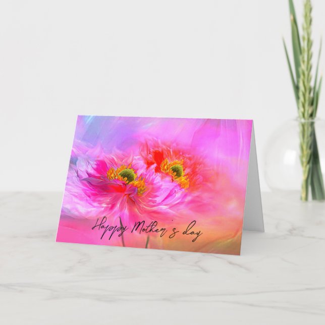 Blommig fantasi Mors dag Kort (Framsida)